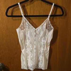 Vanity Fair White Lace Camisole